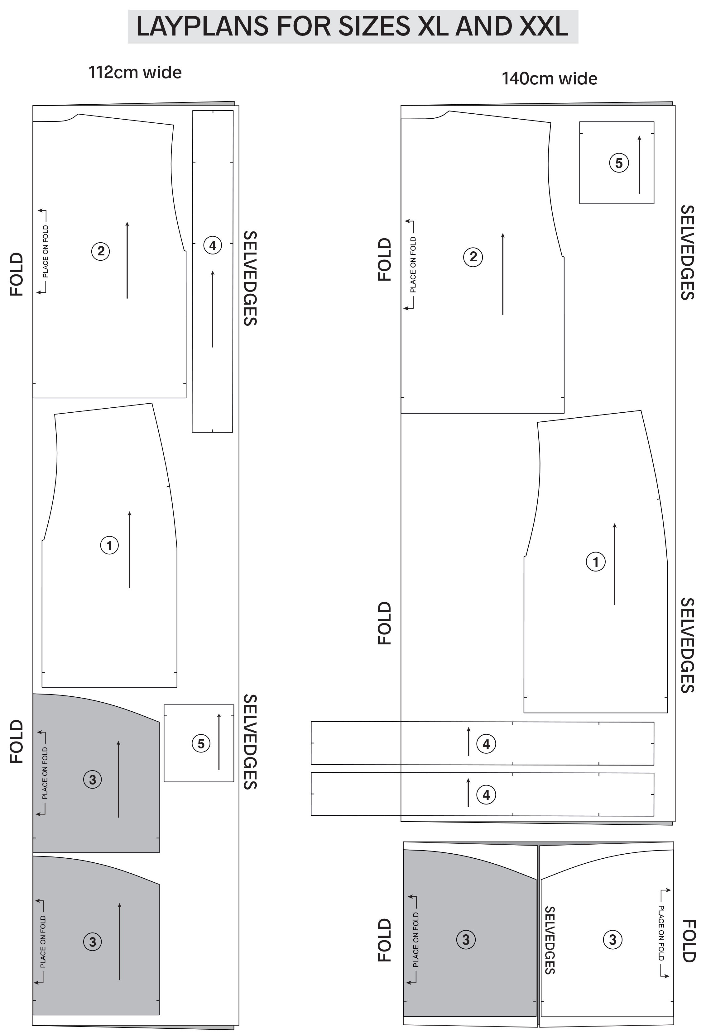 ETSY LAYPLANS FOR SIZES XL XXL